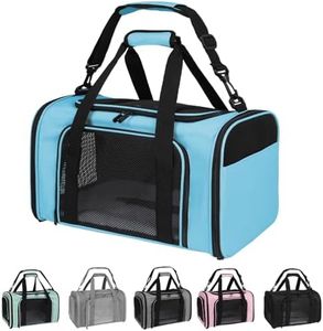 Yipincover Carriers Soft-Sided Pet Carrier Large Carrier for Medium Large Cats Dogs Under 35Lbs,Breathable Ventilated Design,Collapsible Roomy Carrier with Airline Approved(X-Large,Blue)