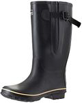 Extra Wide Calf Wellies for Women - Fit 40 to 57cm Calf - Wide in The Foot and Ankle - 9 Designs (Black 6)