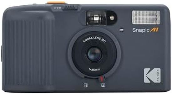 KODAK Snapic A1 35mm Film Camera 35mm, Reusable, 2-Zone Focus, Lightweight, Compact (Rhino Grey) (Film & AAA Battery are not Included)