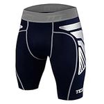 TCA Men's CarbonForce Pro Compression Base Layer Shorts Thermal Under Gear - Navy, M