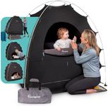 hiccapop Blackout Tent for Pack and Play, Patented Portable Crib Tent, Blackout Canopy Crib Cover, Sleep Pod for Kids, Pack and Play Blackout Cover, Pack and Play Tent