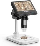 Elikliv 4.3" LCD Digital Microscope, Microscope Camera 1080P Video & 12MP Photo Recorder, 1000X Magnification Coin Microscope For Adult with LED Lights, PC View, Compatible with Windows