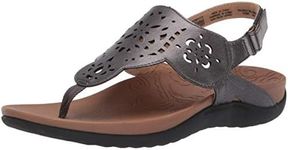 Rockport Women's Ridge Circle Sling Slide Sandal, Pewter, 8.5 UK