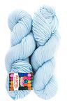 WOA Fashions Wool Pastel Color Acrylic Hand Knitting Yarn (Baby Blue) (Hanks-150Gms)