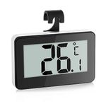 Fridge Thermometer Digital Refrigerator Thermometer, Suplong Digital Waterproof Fridge Freezer Thermometer With Easy to Read LCD Display (Black-1)