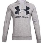 Under Armour Men's Rival Fleece Big Logo Hoodie,Mod Gray Light Heather (011)/Black,Medium