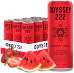 Odyssey Elixir - Odyssey 222 - Sparkling Energy Drink - 222 mg of Caffeine - Lion's Mane & Cordyceps - Energy & Focus - Endurance & Stamina - Nootropic - Pre Workout - Strawberry Watermelon