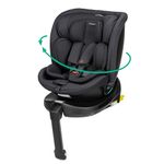 Bebeconfort RevolveFix Plus 360 i-Size, 360 Swivel Car Seat, 0-12 Years, 40-150 cm, ISOFIX Car Seat, Support Leg Installation, 360 Rotation, 8 Recline Positions, 12 Headrest Positions, Full Black