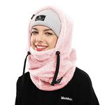 Shy Velvet Balaclava (Unisex) Wind-Resistant Winter Face Mask,Fleece Cold Weather Ski Mask for Men and Women Pink