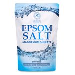 Epsom Bath Salts 1kg - 1000g - 100% Pure & Natural Epsom Salt - Concentrated Magnesium Sulphate - Soothing & Relieves Sore Muscles - Relaxation & Detoxifying - Body Care - Heals - Best Good Sleep