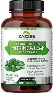 Zazzee USDA Organic Moringa Extract, 150 Count, Vegan, 10,000 mg Strength per Serving, Potent 10:1 Extract, USDA Certified Organic, Non-GMO and All-Natural