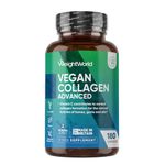 Vegan Collagen Supplements for Women & Men - 2 Months Supply - Plant-Based Capsules - With Hyaluronic Acid, Vitamin E, Vitamin C, Resveratrol, Zinc & Superfood Complex - Vegetarian Collagen