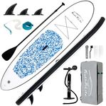 FEATH-R-LITE Inflatable Stand Up Paddle Board 10'x30''x6'' Ultra-Light (16.7lbs) SUP with Paddleboard Accessories,Three Fins,Adjustable Paddle, Pump,Backpack, Leash