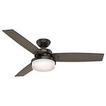 Hunter 59210 Contemporary Modern 52``Ceiling Fan from Sentinel Collection in Bronze/Dark Finish,