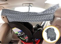 Universal Convertible Car Seat Cover Car Seat Shade Car Seat Sun Shade Visor Extender Car Seat Canopy for Baby and Toddler Car Seat Rear Facing Forward Facing Backseat Sun Shade for Baby