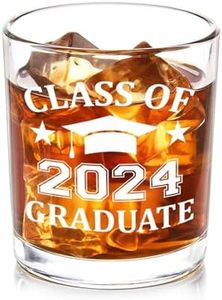 Futtumy Graduation Gifts, Graduation Gifts for Him, Class of 2024 Graduate 10 oz Whiskey Glass, 2024 Graduation Gifts, College High School Masters Graduation Gift, Graduation Gifts for Men Friend