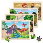 Wooden Puzzles Dinosaur Toys for Ki