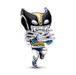 Beads R Us ® - Marvel at our Charm Beads, Wolverine is depicted in sterling silver with metallic effect enamel touches, Compatible with all European style Charm Bracelets, Anklets and Necklaces.