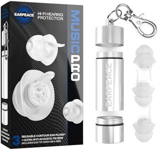 EarPeace Music PRO Protection Auditive Musicien - Bouchons d'Oreille de Protection Auditive pour Musiciens et les Festivals - Bouchon Oreille Concert - Anti Bruit - Haute Protection 20dB