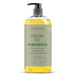 Majestic Pure Jojoba Oil | 100% Pure Jojoba Oil for Skin, Hair, Scalp, Nails, Face | Cold Pressed & Hexane Free | Hair & Body Oil | 8 Fl Oz