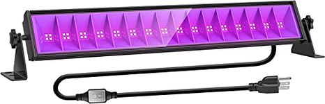 80W LED UV Black Light Bar with Plug,Stage LED Black Light for Glow Party/Halloween/Graduation/Birthday Parties,LED Blacklight with ON/Off Switch