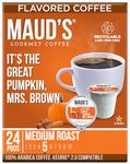 Maud's Pumpkin Spice Flavored Coffee Pods, 24 ct | 100% Arabica Medium Roast Coffee | Solar Energy Produced Recyclable Single Coffee Pods Compatible with Keurig K-Cup Brewers