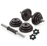 Dolphy Black Iron Dumbbell Set for Home Gym Workout (15kg)