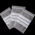 100 Write of Panel Plain Grip Seal Bags Big Medium Small Resealable Clear Plastic Bags Mini Ziplock Bags Little Plastic Bags Tiny Transparent Polythene Pouches For (2.25" x 2.25" (57mm x 57mm))