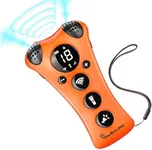 PawBehave Adjustable Ultrasonic Dog Trainer – World's First Variable Frequency Pet Behavior Corrector with 10 Level Ultra Sound, 18 Dog Whistles, Anti-Bark Flashlight, Humane Dog Deterrent (Orange)