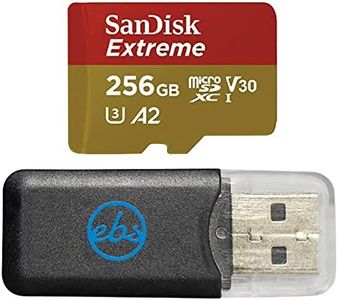 SanDisk Extreme 256GB Micro SD Memory Card for GoPro Works with GoPro Hero 9 Black Camera UHS-1 U3 / V30 A2 4K Class 10 (SDSQXA1-256G-GN6MN) Bundle with 1 Everything But Stromboli MicroSD Card Reader