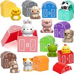 Learning Toys for 1,2,3 Year Old Toddlers, 20Pcs Farm Animals Toys Montessori Counting, Matching & Sorting Fine Motor Games, Christmas Birthday Easter for Baby Boys Girls Age 12-18 Months