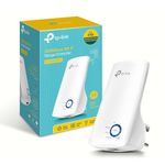 TP-Link WiFi Booster, 300 Mbps WiFi Range Extender Repeater, Internet Booster with Ethernet Port, Expand Wider Wi-Fi Coverage, App Control Easy Plug-in, UK Plug (TL-WA850RE) White