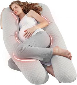 Nuliie U-Shaped Pregnancy Pillow – Purple Maternity Support Cushion