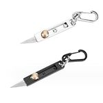 NBGDY Mini Utility Knife, Keychain Knife, Small Pocket Knife,EDC Package Opener Box Cutter Knife Set. 2-Piece Set (KPQ-1049)