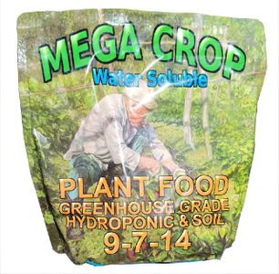 Mega Crop 1-Part Complete Hydroponic and Soil Base Nutrient for Plants with Organics