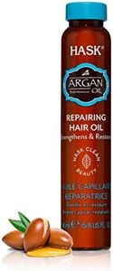 HASK Argan Repairing Shine Oil Vial for all hair types, colour safe, gluten-free, sulfate-free, paraben-free - 1 18mL Vial