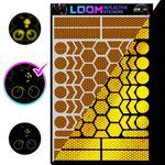 LOOM Reflective Stickers Kit (67pcs Prism-YEL)• Nighttime Safety Waterproof Self-Adhesive Decals for Helmets, Skateboard, Bike, Scooter, E-Bike, Motorcycle & Strollers • Bright Colors