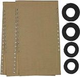 Ostlttyn Zero Gravity Chair Replacement Fabric Kits Set of 2, 17" Repair Cloth with Replacement Bungee Cord for Anti Gravity Sling Outdoor Folding Lounge Lawn Chairs, Tan