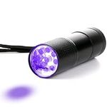 Uv Light Ultraviolet Mini Torch, 9 LED 395nm Blacklight Flashlight for Pet Urine and Stain Detector Uv Torch for Resin Curing On Carpets Floor Counterfeit Money