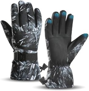 apaepr Winter Waterproof Ski Gloves for Men & Women, Touchscreen Warm Snow Glove with 10mm Thinsulate Insulation, Windproof Cold Weather Thermal Gloves for Skiing, Snowboarding & Outdoor Work