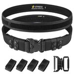 VOTAGOO GEAR Duty Belt 2'' Police Belts with Hook Lining, Nylon Tactical Belt for Law Enforcement Officers with 4 Belt Keeper