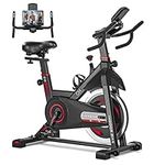 Exercise Bike, CHAOKE Magnetic Resistance Stationary Bike with 300LBS Weight Capacity, Comfortable Seat Cushion, Silent Belt Drive and LCD Monitor for Home Gym Cardio Workout