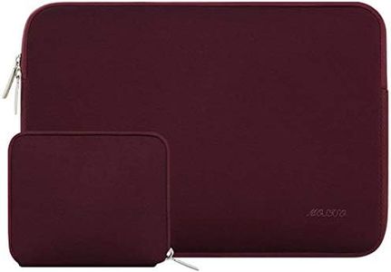 MOSISO Laptop Sleeve Compatible with MacBook Air/Pro, 13-13.3 inch Notebook, Compatible with MacBook Pro 14 inch M3 M2 M1 Chip Pro Max 2024-2021, Neoprene Bag with Small Case, Wine Red