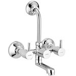 ALTON GRCL3910 Brass Wall Mixer With Provision For Over Head Shower and 190mm Long Bend Pipe (Chrome)