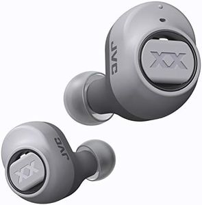 JVC HA-XC50T Bluetooth 5.0 Complete Wireless Headphones Deep Bass Waterproof IP55 Street Fashion Up to 14 Hours Playback (Gray)