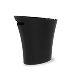 Umbra Skinny Waste Bin – Sleek, Stylish and Small Bathroom Trash Bin Wastebasket for Narrow Spaces at Home or Office, 7.5L Capacity, Black