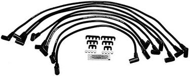 A-Team Performance - Silicone Spark Plug Wires Set - Compatible with SBC Small Block Chevy Chevrolet GMC Over The Valve Cover Wires 283 305 307 327 350 400 Black 8.0mm - Long-Lasting Service