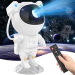 Joyradia Astronaut Projector Lamp Galaxy Projection Led Night Light Cartoon Spaceman Table Lamp Starry Nursery Colorful Change Children Baby Bedroom Home Decor Creative Gift - Abs, White