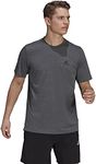 adidas mens FR Tee Dark Grey Heather/Black XX-Large