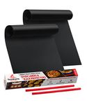 2 Pack Large Oven Liner Mats and 2 Silicon Oven Rack Protector Guard Non Stick Liner for Bottom of Oven for Electric Gas and Microwave Ovens or Gas Grills